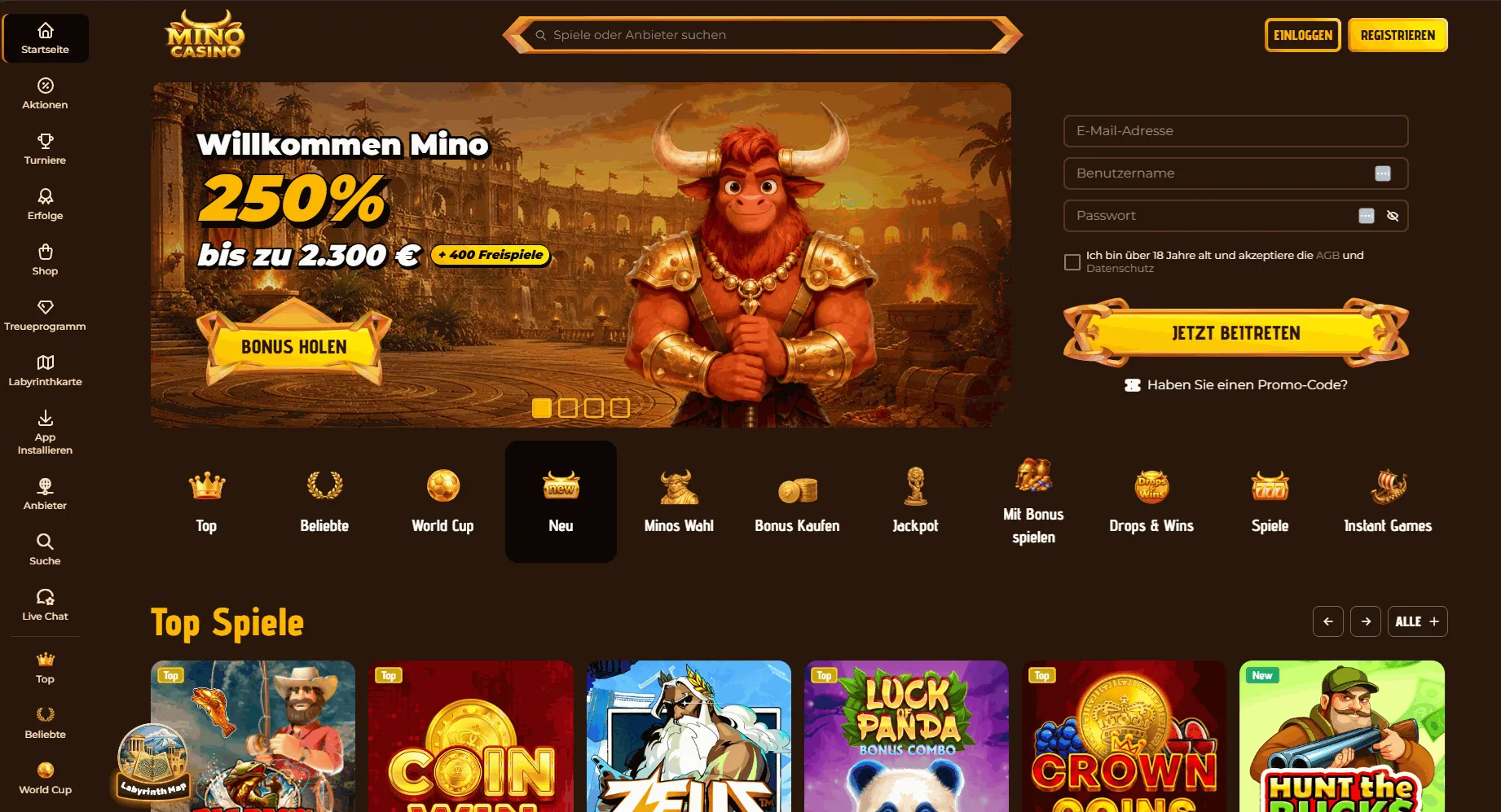 Mino online casino startseite