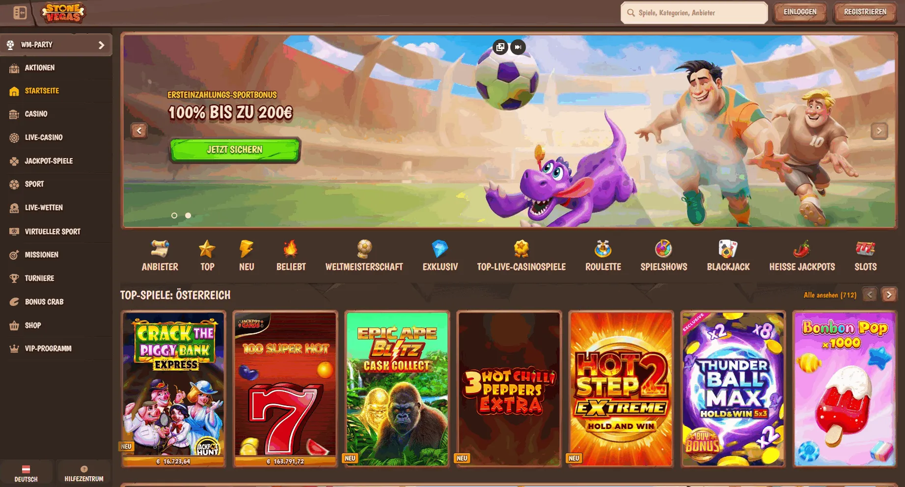 Stone Vegas online casino startseite